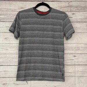 🦃 Ocean Current Grey White‎ Striped Shirt Boys Large